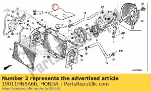 Honda 19011HN8A60 caucho, radiador - Lado inferior