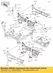 kawasaki 550200737 01 guardia, lado, fr, lh - Lado inferior