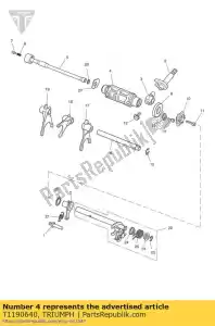 triumph T1190640 kit selector drum assy - Onderkant