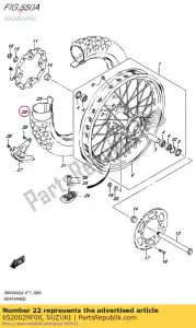 Suzuki 6520029F00 tube assy, ??roue - La partie au fond