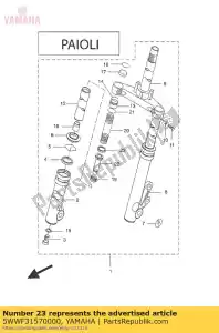 yamaha 5WWF31570000 pistão de anel - Lado inferior