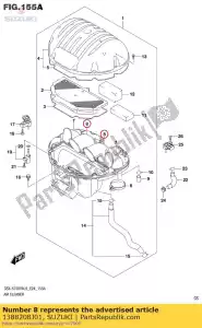 suzuki 1388208J01 tubo, salida b - Lado inferior