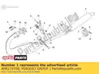 AP8119768, Piaggio Group, tubo de escape aprilia  rs 125 1999 2003 2004, Novo