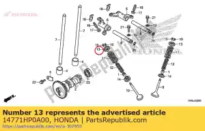 Honda 14771HP0A00 retainer, valve spring - Bottom side