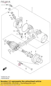 suzuki 3115638300 o ring, starter - Lado inferior