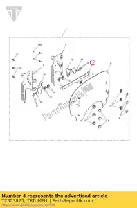 triumph T2303823 brace screen - Bottom side