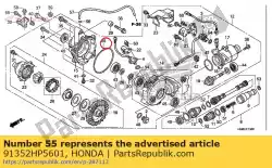 Aqui você pode pedir o o-ring, 136x2 em Honda , com o número da peça 91352HP5601: