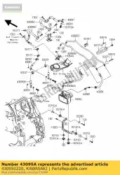 Qui puoi ordinare freno-tubo, pinza hu-fr zx140 da Kawasaki , con numero parte 430950220: