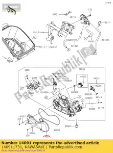 kawasaki 140911731 couvercle, bielle d'accélérateur kvf750gcf - La partie au fond