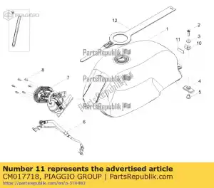 Piaggio Group CM017718 pakking l=120 d = 7 - Onderkant