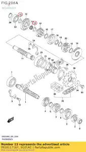 Suzuki 0918117167 washer,1st driv - Bottom side