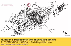 honda 11330MKKD50 cobrir comp., r. bloco do motor - Lado inferior