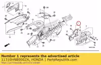 11310HN8000ZA, Honda, cubierta de montaje, r. motor si honda trx650fa fourtrax rincon trx680fa 650 680 , Nuevo