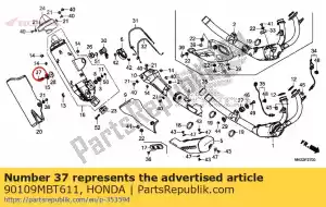 honda 90109MBT611 bullone, presa, 8x45 - Il fondo