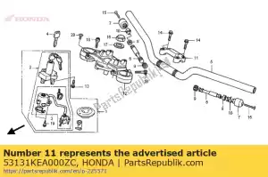 Honda 53131KEA000ZC support, poignée supérieure * nh1 - La partie au fond