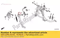 50532MCAS40, Honda, bar, cavalletto laterale honda  gl 1800 2001 2002 2003 2004 2005 2006 2007 2008 2009 2010 2012 2013 2017, Nuovo