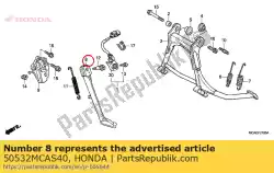 bar, zijstandaard van Honda, met onderdeel nummer 50532MCAS40, bestel je hier online: