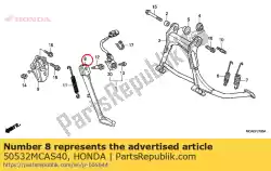 Ici, vous pouvez commander le barre, béquille latérale auprès de Honda , avec le numéro de pièce 50532MCAS40: