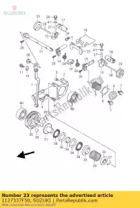 suzuki 1127337F50 spacer, uitlaat - Onderkant