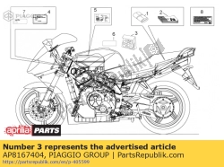 Aprilia AP8167404, Sticker set, OEM: Aprilia AP8167404