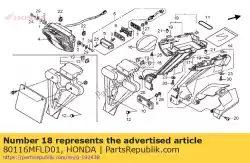 Aquí puede pedir quédate, l. Luz de licencia de Honda , con el número de pieza 80116MFLD01: