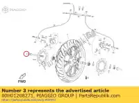 00H01208271, Piaggio Group, ruota anteriore dell'asse derbi senda senda r 50 2005 2006 2007 2008, Nuovo