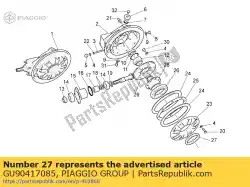 Here you can order the gasket ring 70x85x8 from Piaggio Group, with part number GU90417085: