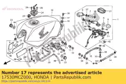 kraag, tank van Honda, met onderdeel nummer 17530MCZ000, bestel je hier online: