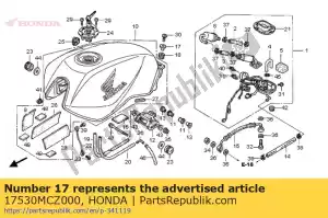 Honda 17530MCZ000 kraag, tank - Onderkant