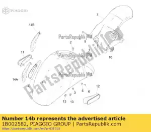 Piaggio Group 1B002582 cresta superior - Lado inferior