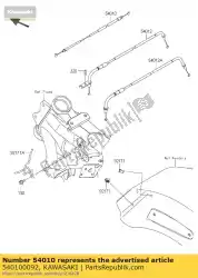 Aqui você pode pedir o cabo, trava de assento vn1700c9f em Kawasaki , com o número da peça 540100092: