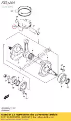 Qui puoi ordinare pistone da Suzuki , con numero parte 1211128H100F0: