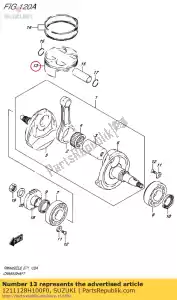 Suzuki 1211128H100F0 pistone - Il fondo