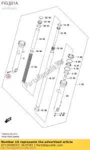 Suzuki 0713008357 tornillo - Lado inferior