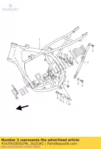 Suzuki 4167002B3024K tube, côté châssis - La partie au fond