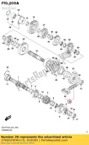 Suzuki 2760033E40116 conjunto de corrente, unidade - Lado inferior