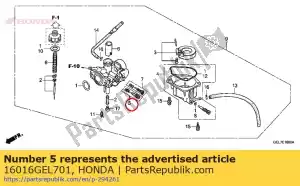 Honda 16016GEL701 schroeven set - Onderkant