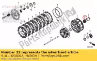 91011KS6003, Honda, Bearing, needle, 25x29x22 (toyo) honda  cr crf 125 250 1986 1987 1988 1989 1990 1991 1992 1993 1994 1995 1996 1997 1998 1999 2000 2001 2002 2003 2004 2005 2006 2007 2008 2009 2010 2011 2012 2013 2014 2015 2017 2018 2019 2020, New