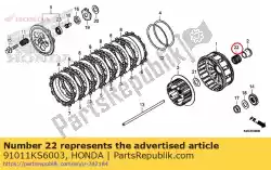 Aquí puede pedir rodamiento, aguja, 25x29x22 (toyo) de Honda , con el número de pieza 91011KS6003: