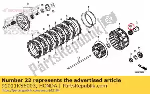 honda 91011KS6003 rodamiento, aguja, 25x29x22 (toyo) - Lado inferior