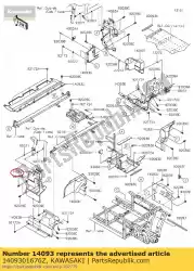 Qui puoi ordinare 01 cover,side,lh,fr,f. Nero da Kawasaki , con numero parte 1409301676Z: