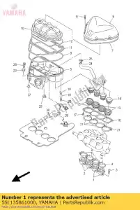 yamaha 5SL135861000 junta, carburador 1 - Lado inferior