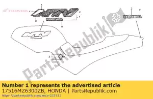 Honda 17516MZ6300ZB marque, réservoir de carburant * type2 * - La partie au fond
