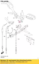 moer, achteraanzicht m van Suzuki, met onderdeel nummer 5661941G01, bestel je hier online: