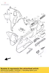 Ici, vous pouvez commander le emblème, capot et auprès de Suzuki , avec le numéro de pièce 6819102F00K8T: