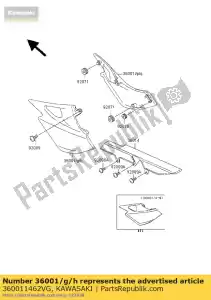 kawasaki 360011462VG cover-side, lh, p. boulo er500-a3 - Onderkant