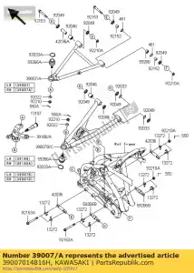 kawasaki 39007014816H arm-susp, fr, upp, lh, silve ksf45 - Lado inferior