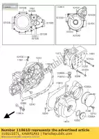 11061S071, Kawasaki, gasket,clutch cover ksf400-a1 kawasaki kfx 400 2004 2005 2006, New