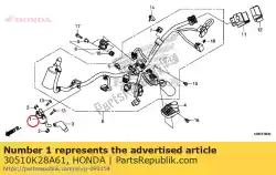 Aqui você pode pedir o bobina comp ign em Honda , com o número da peça 30510K28A61: