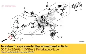 honda 30510K28A61 bobina comp ign - Lado inferior